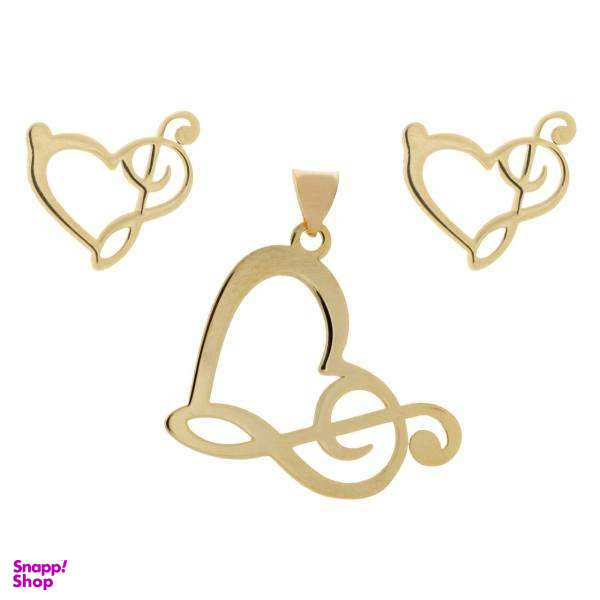 نیم ست طلا 18 عیار گالری مرجان مدل 0861