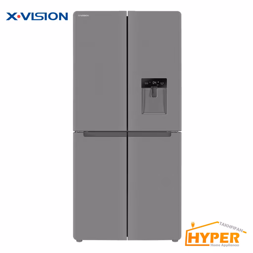 یخچال فریزر ساید بای ساید ایکس ویژن XTR-486SD نقره ای