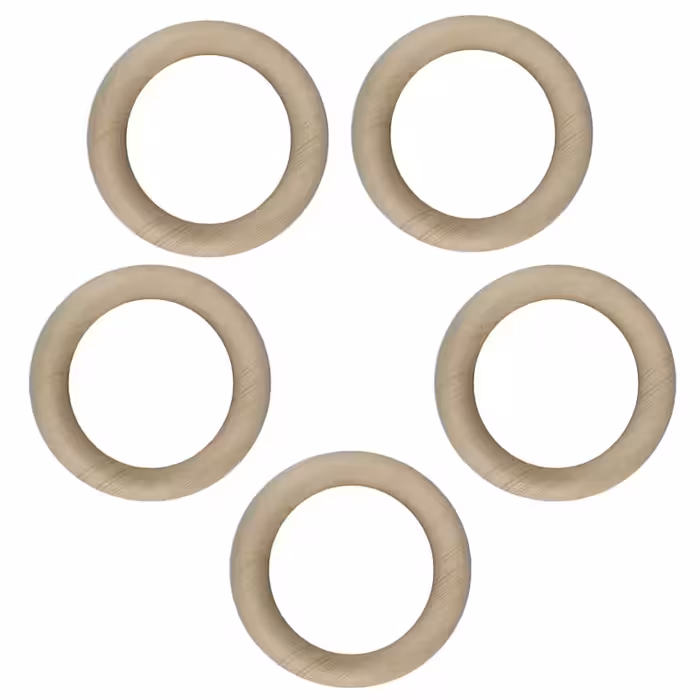 اسلایس چوبی مدل حلقه چوبی مدل 40mm بسته 5 عددی