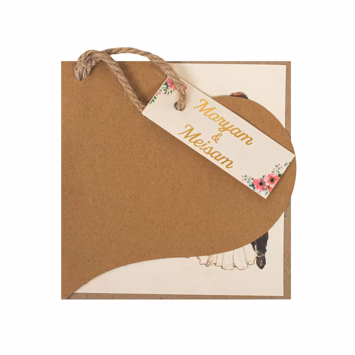 کارت عروسی متن طلاکوب مدل ایلیا کد 224 (50عدد)