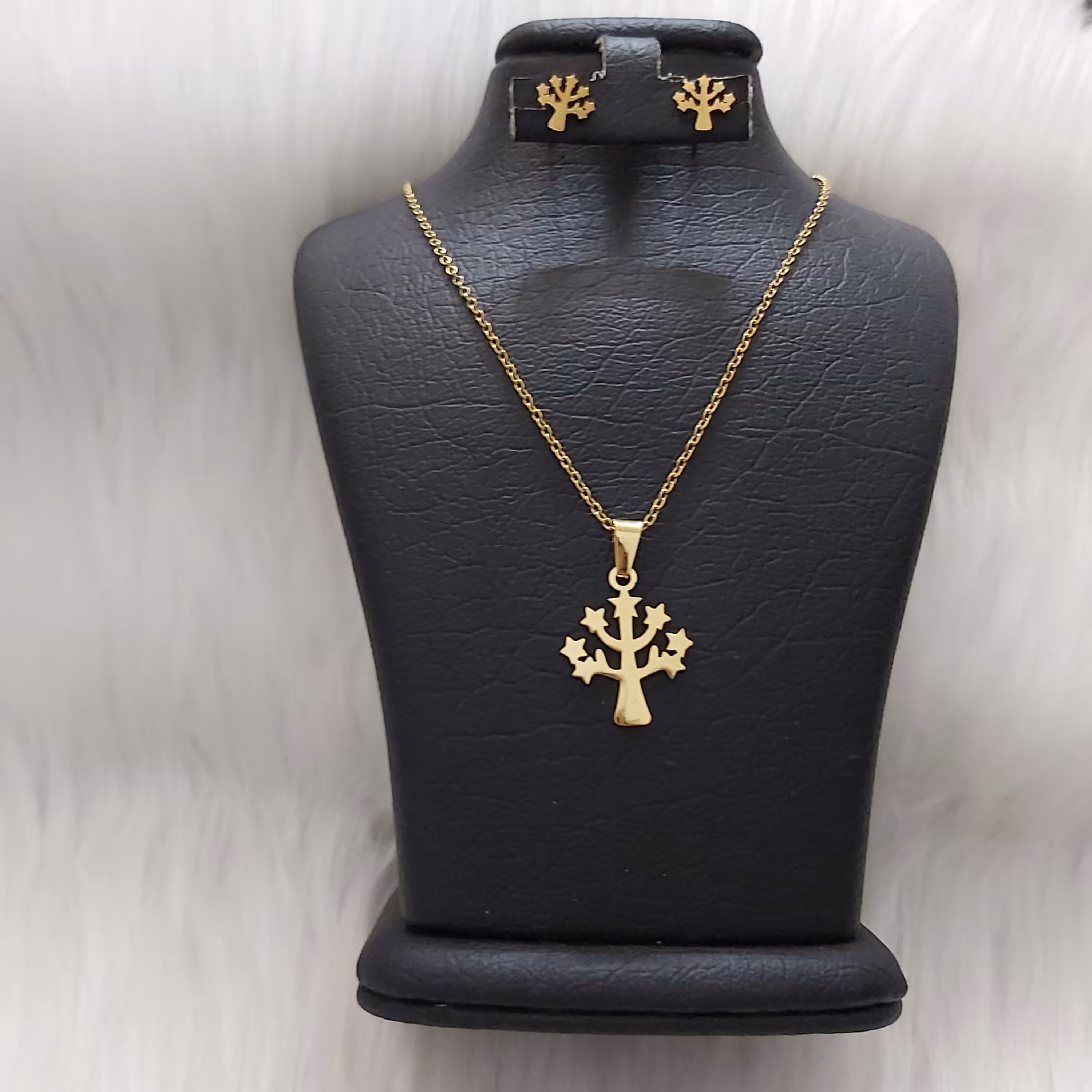 نیم ست زنانه مدل استیل طرح درخت ستاره کد tre110