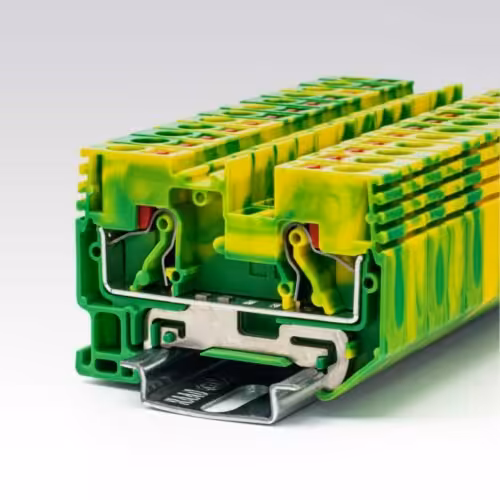 ترمینال ریلی سری فشاری ارت سایز 16 مدل RPET16 شرکت رعد