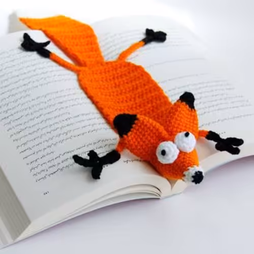 نشانگر کتاب(bookmark) طرح روباه رنگ نارنجی