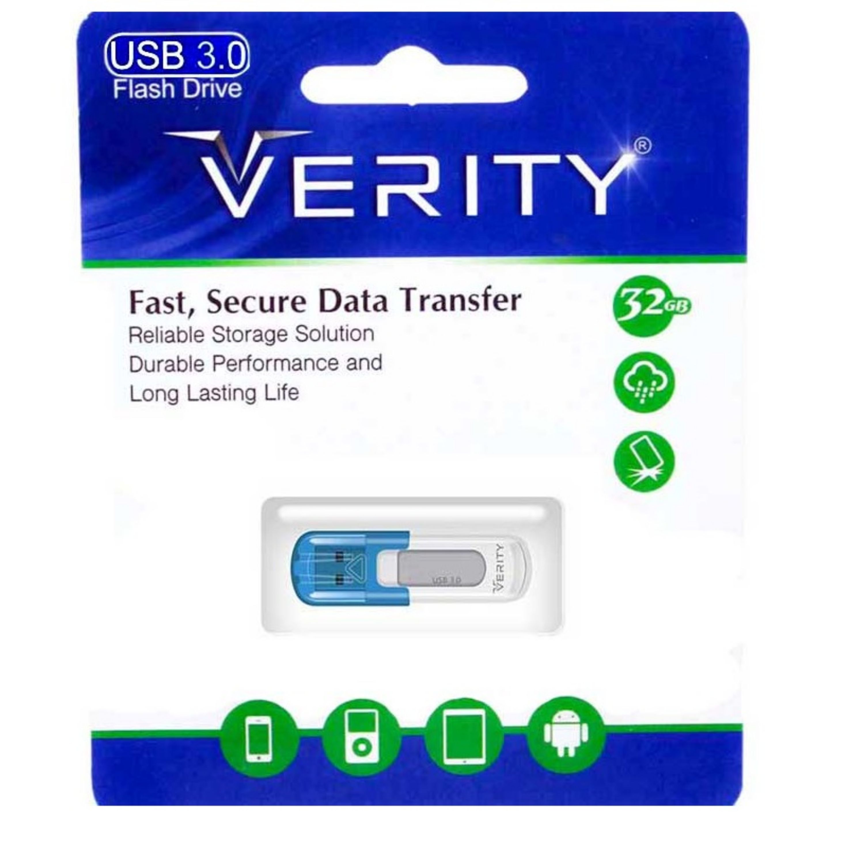 فلش 32GB USB 3.0 Verity V710 با گارانتی مادام العمر