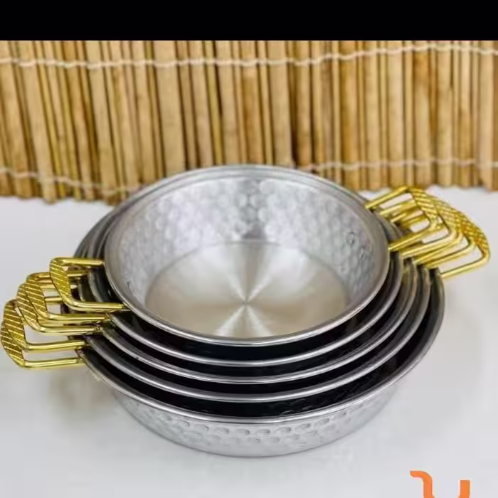 تابه چکشی 5 تایی دسته طلایی