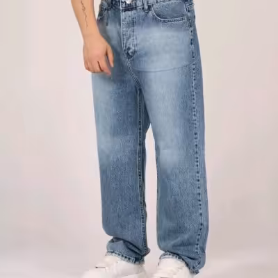 شلوار بگ آبی دریایی