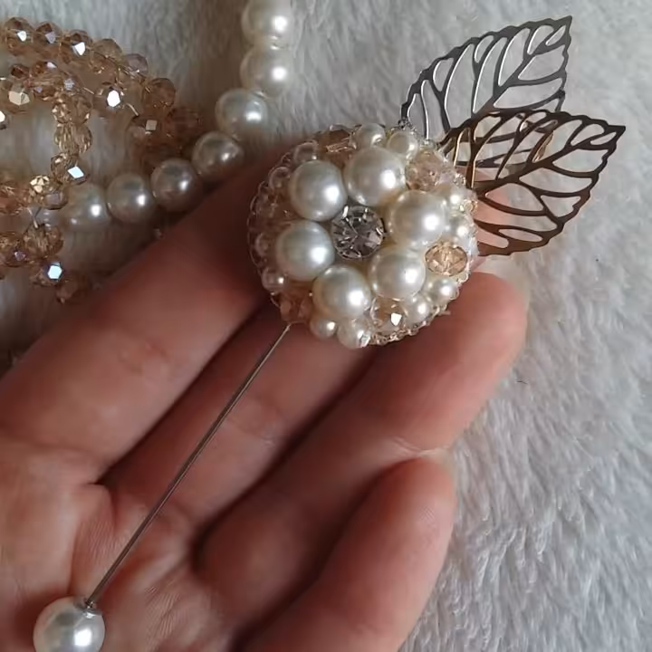 گلسینه ظریف طرح گل با گیره لبنانی