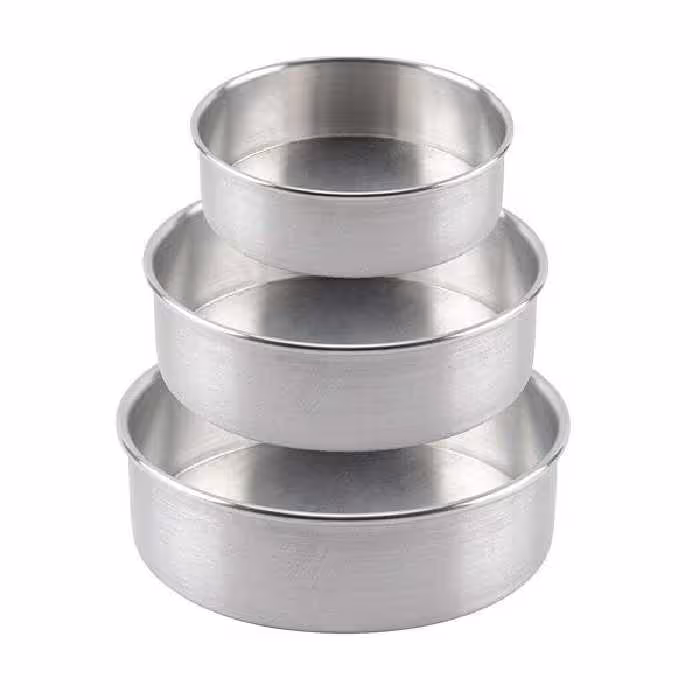 قالب کیک موج مدل گرد لبه بلند سایز 20 و 25 و 27 مجموعه 3 عددی

