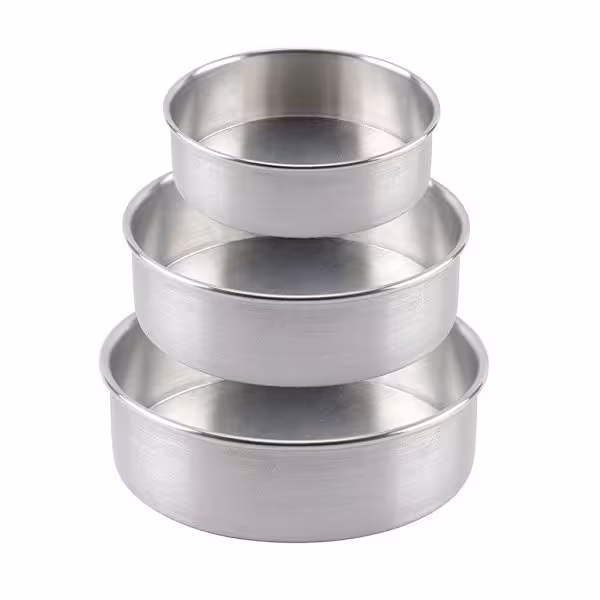 قالب کیک موج مدل گرد لبه بلند سایز 20 و 25 و 27 مجموعه 3 عددی

