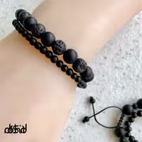 دستبند مشکی اسپرت سنگی 