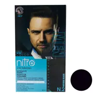 کیت رنگ مو مردانه نیترو پلاس مدل INTESIVE شماره N2 مشکی طبیعی