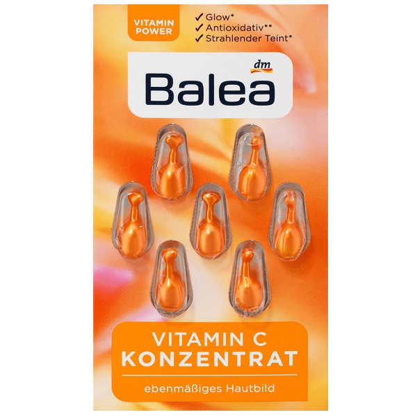 کپسول کنسانتره باله آ روشن کننده مدل Vitamin C konzentrat تعداد 7 عدد| حاوی ویتامین C و E و روشن‎‌کننده پوست