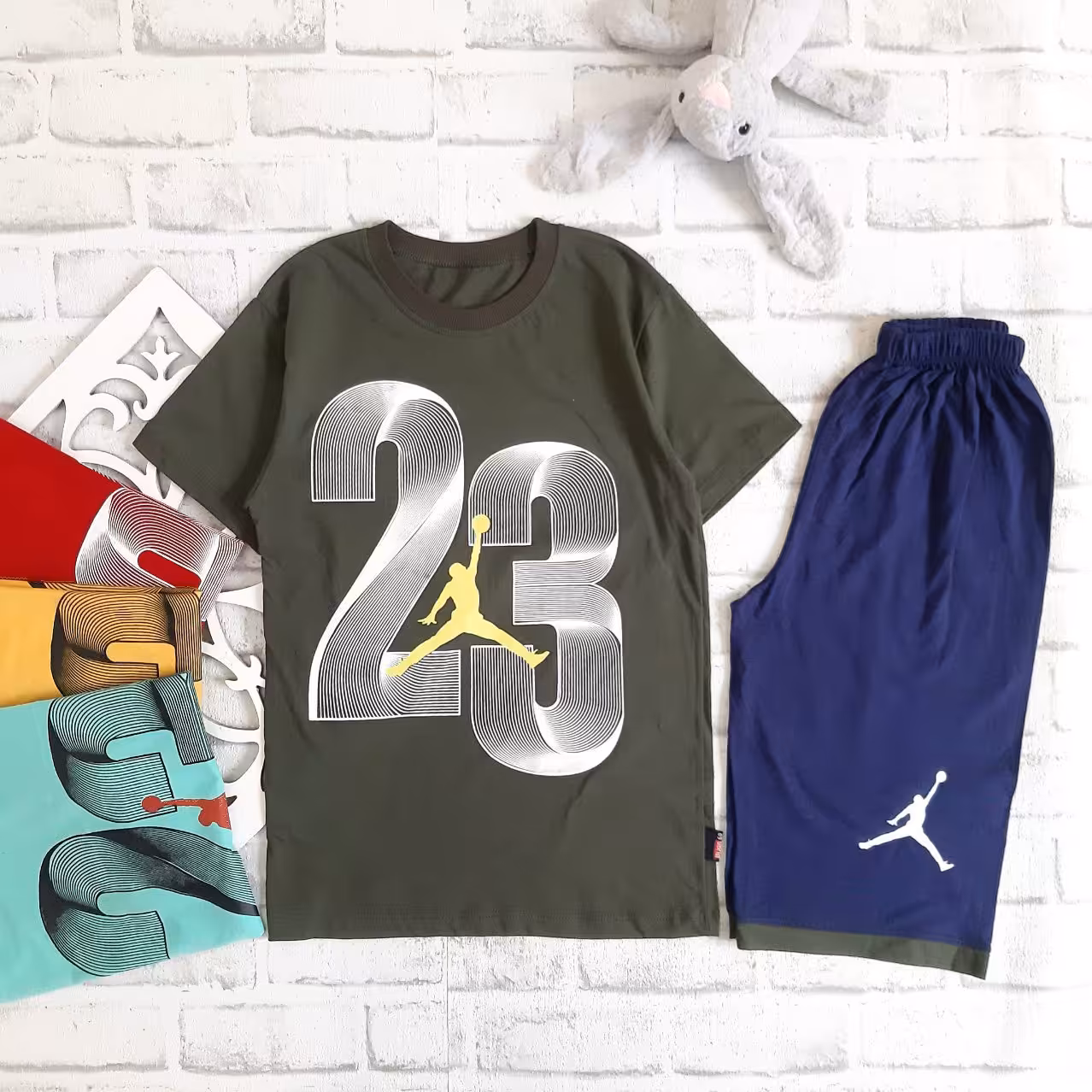 تیشرت و شلوارک پسرانه سایز 60 طرح 23 کد 585n