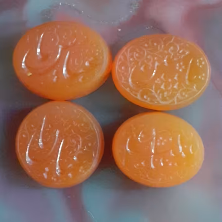 نگین سنگ اصل عقیق خراسان حکاکی با دست 