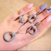 نیمست ترندو خاص تایگرنقره عیار925 روکش اب طلای18عیار