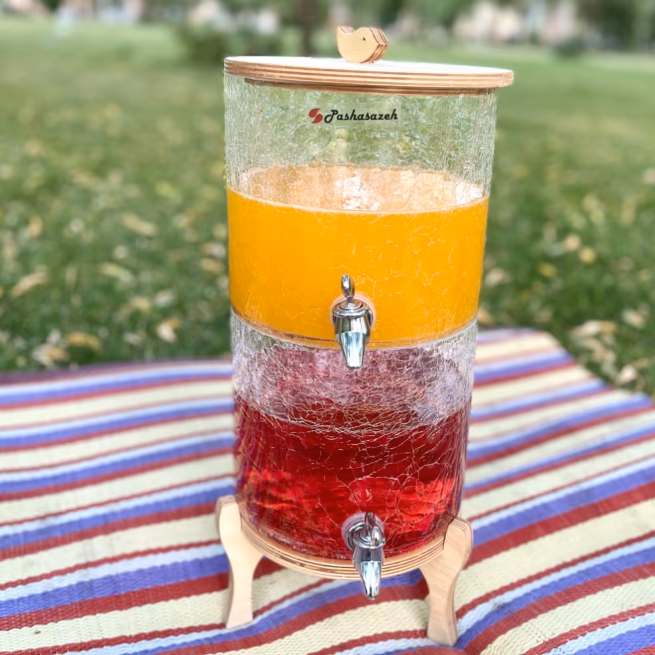 کلمن 2طبقه شیشه ترک برند پاشاسازه 