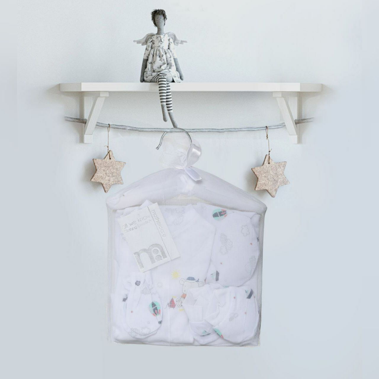 ست بیمارستانی نوزاد طرح کشتی بالن 7تیکه برند مادرکر mothercare