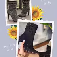 نیم بوت نگینی زنانه Alerta