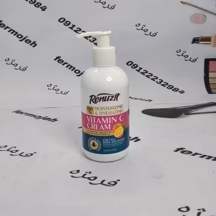 کرم پمپی آبرسان و مرطوب کننده رینوزیت حاوی ویتامین C حجم 250 میلی لیتر