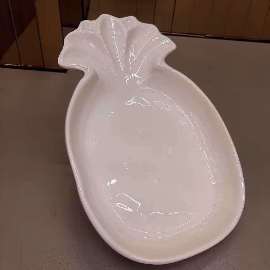 ظرف سرامیکی آناناسی تخت