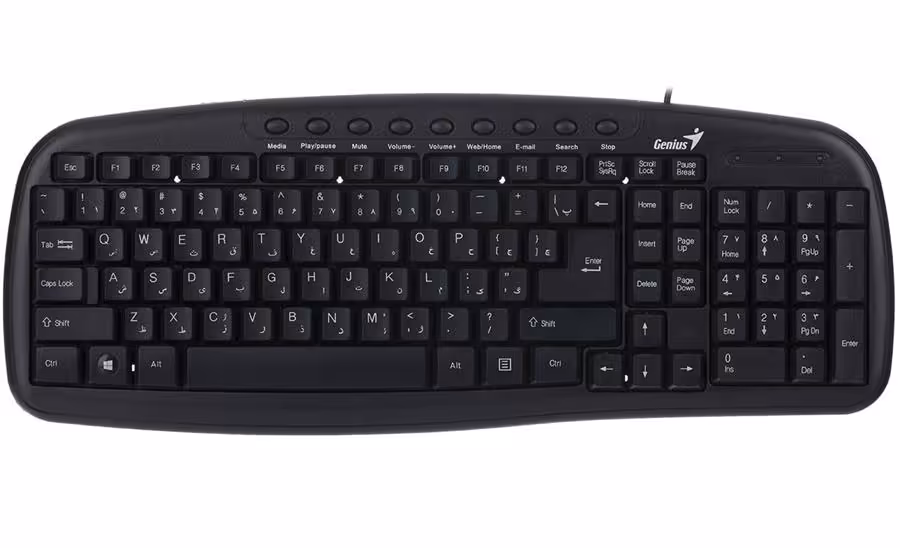 کیبورد جنیوس مدل KB-M225C همراه با حروف فارسی