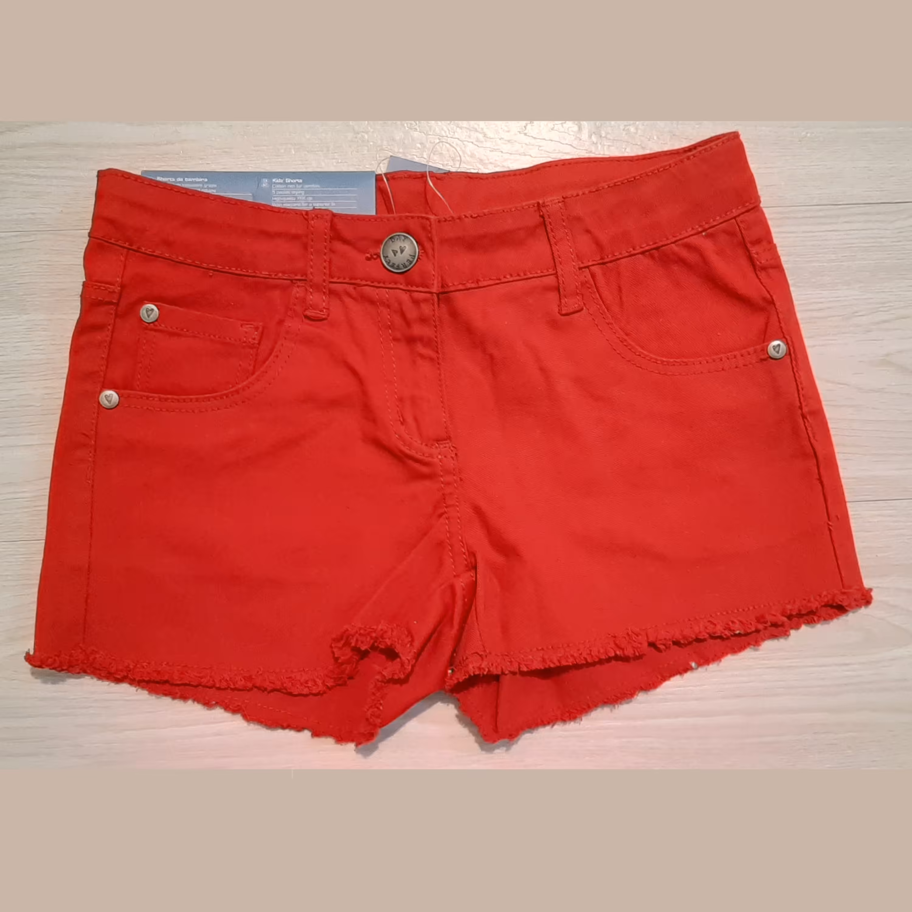 شلوارک جین دخترانه قرمز پپرتس pepperts آلمان  سایز 9 تا 10 سال (ارسال رایگان )