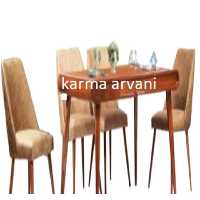 میزناهارخوری  چوبی شیک 4 نفره دورا 03  کرم ارسال بصورت باربری و پس کرایه