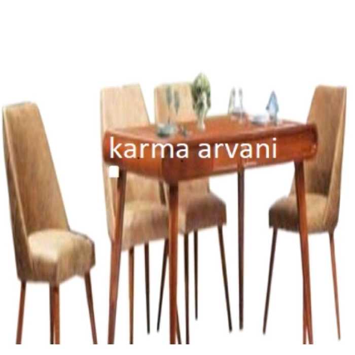 میزناهارخوری  چوبی شیک 4 نفره دورا 03  کرم ارسال بصورت باربری و پس کرایه