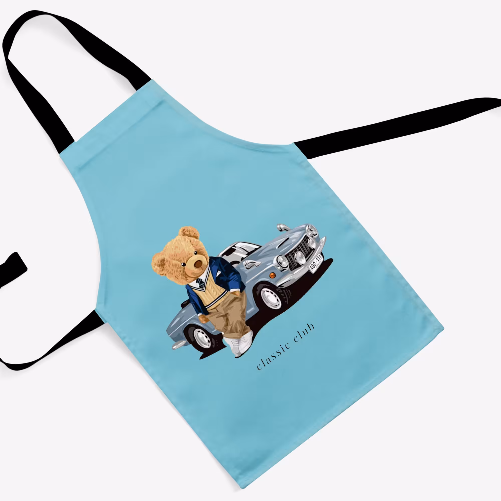 پیشبند تدی مخمل چاپ دیجیتال قابل شستشو و رنگ ثابت دارای آستر ضدآب کد 41