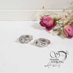 گوشواره نقره مدل دایره ای کد4506