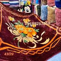 پتو نرمینه  دونفره نسیم گلدار گل برجسته  مدل کرکره ای  با تراکم بالا بسیار ضخیم ساکدار 