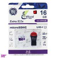 کارت حافظه microSDXC ویکومن مدل Extre 533X کلاس 10 استاندارد UHS-I U1 سرعت 80MBps ظرفیت 16 گیگابایت به همراه کارت خوان