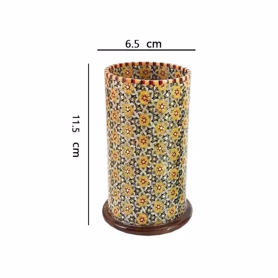 جاقلمی خاتم کاری مدل لیوانی سایز بزرگ