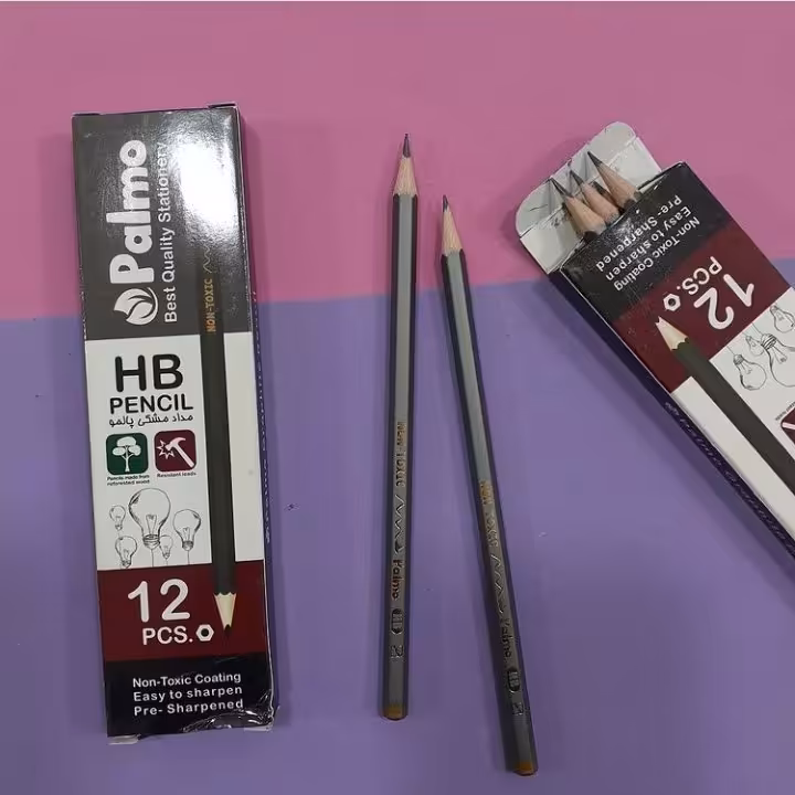 مداد مشکی پالمو بسته 12تایی به همراه یک عدد مداد مشکی پالمو هدیه