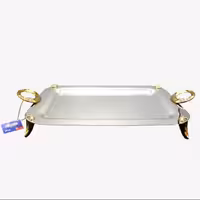 سینی کوچک نگین دار طلایی یونیک 3724