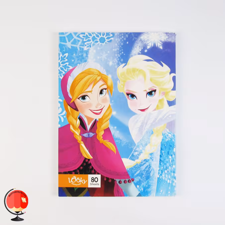 دفتر مشق 80 برگ طرح فروزن لوکی