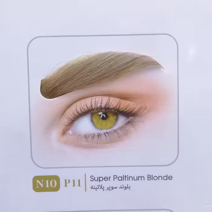 رنگ ابرو پالمور کیت کامل رنگ اکسیدان کاسه و فرچه شماره رنگ N10 یا P11 بلوند سوپر پلاتینه