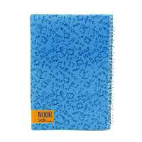 دفتر سه خط زبان سیمی 100 برگ جلد pp طرح دار نور