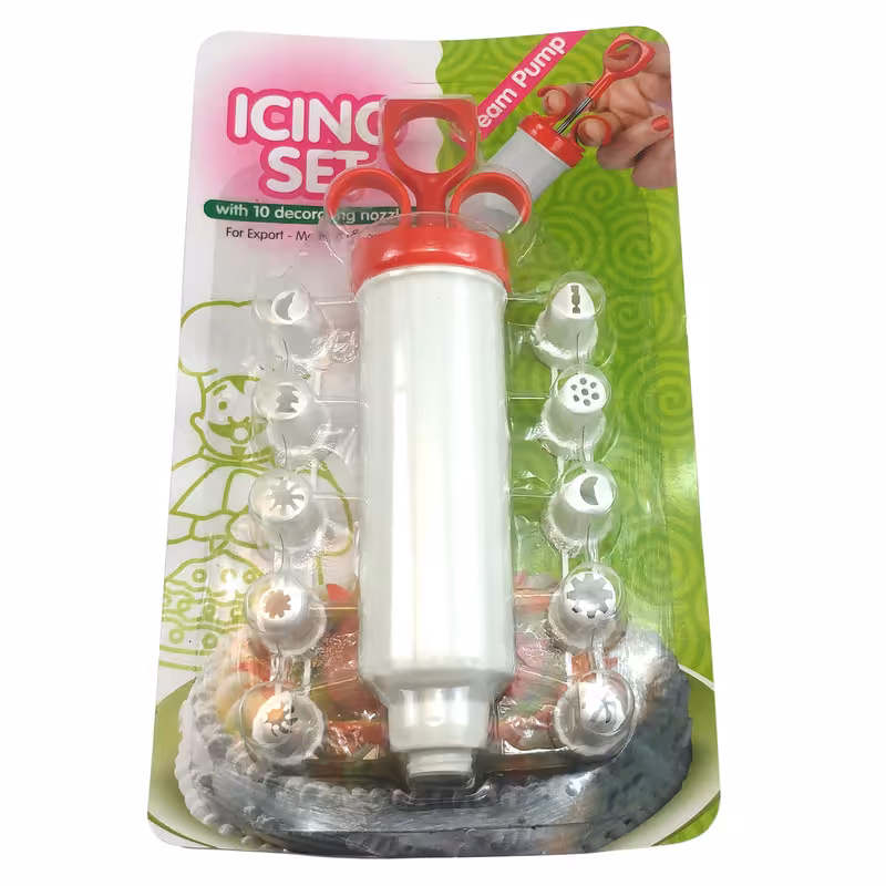 قیف خامه زن آیسینگ ست مدل 002 مجموعه 11 عددی