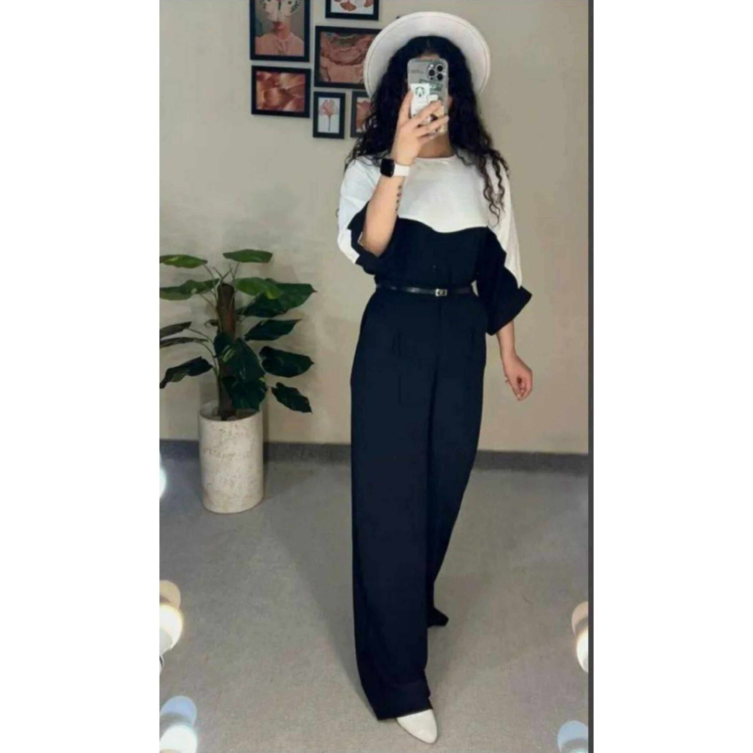 ست لباس شلوار گندم