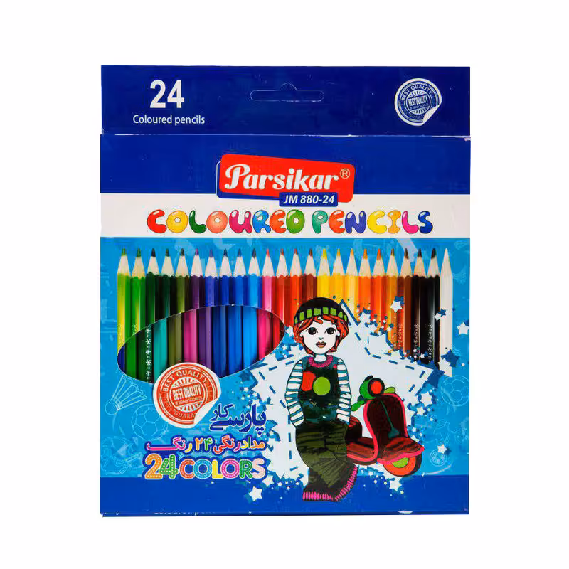 مداد رنگی 24 رنگ پارسیکار مدل JM880-24