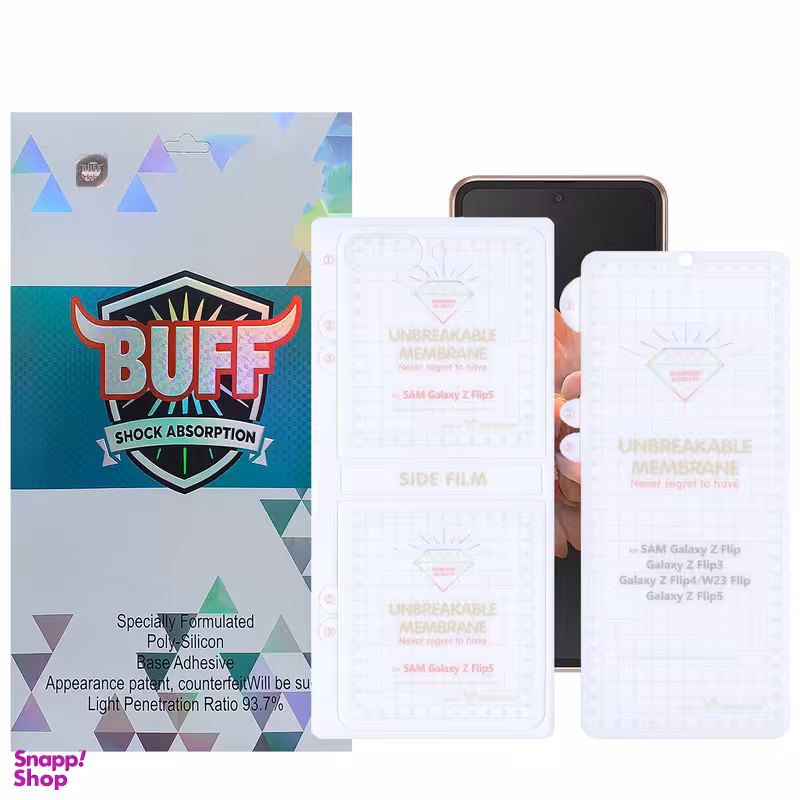 محافظ صفحه نمایش بوف مدل Hydrogel مناسب برای گوشی موبایل سامسونگ Galaxy Z Flip 5 به همراه محافظ پشت گوشی