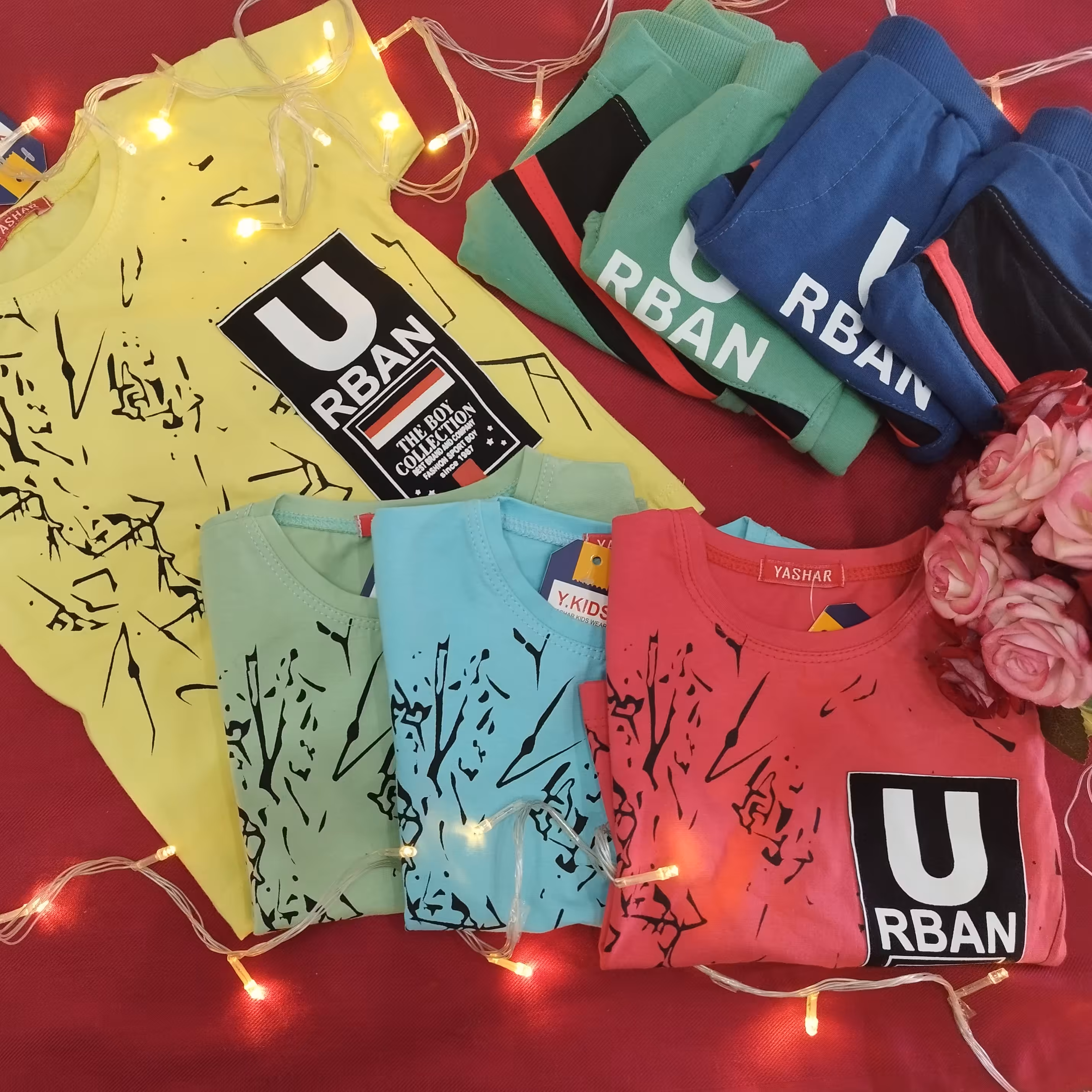 تیشرت و شلوارک پسرانه نخی