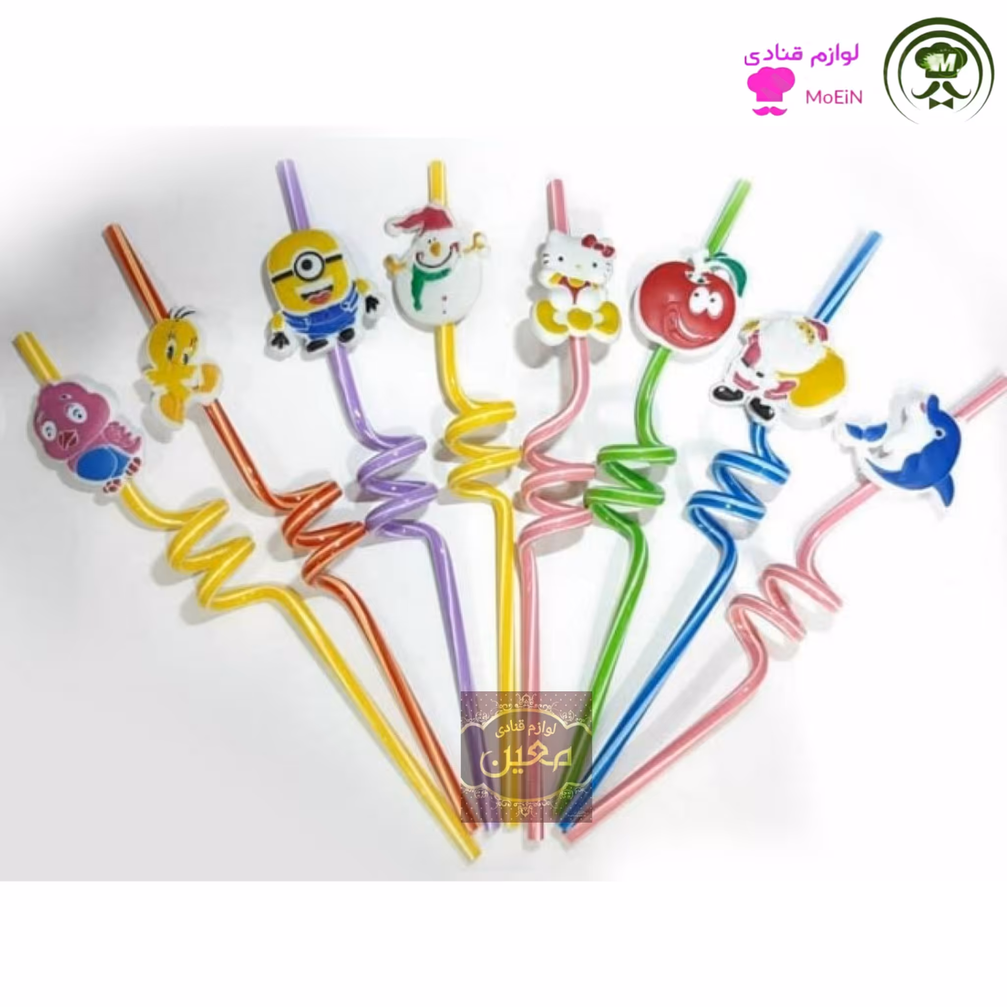 نی شربت عروسکی کریستال رنگی  قیمت تک عدد...