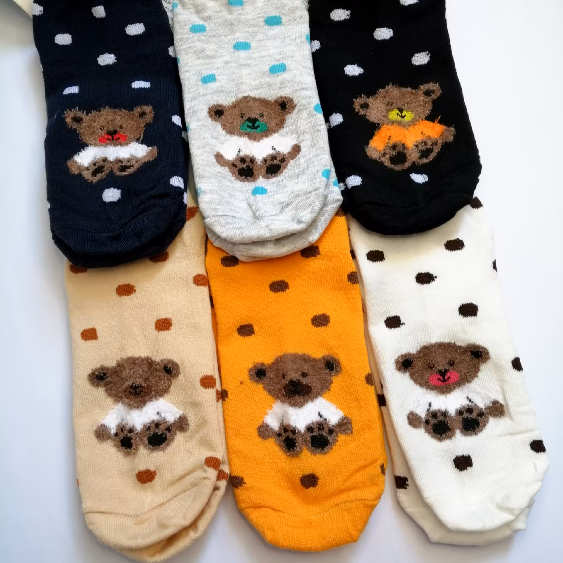 جوراب خرسی، با کیفیت عالی، پک 6 عددی