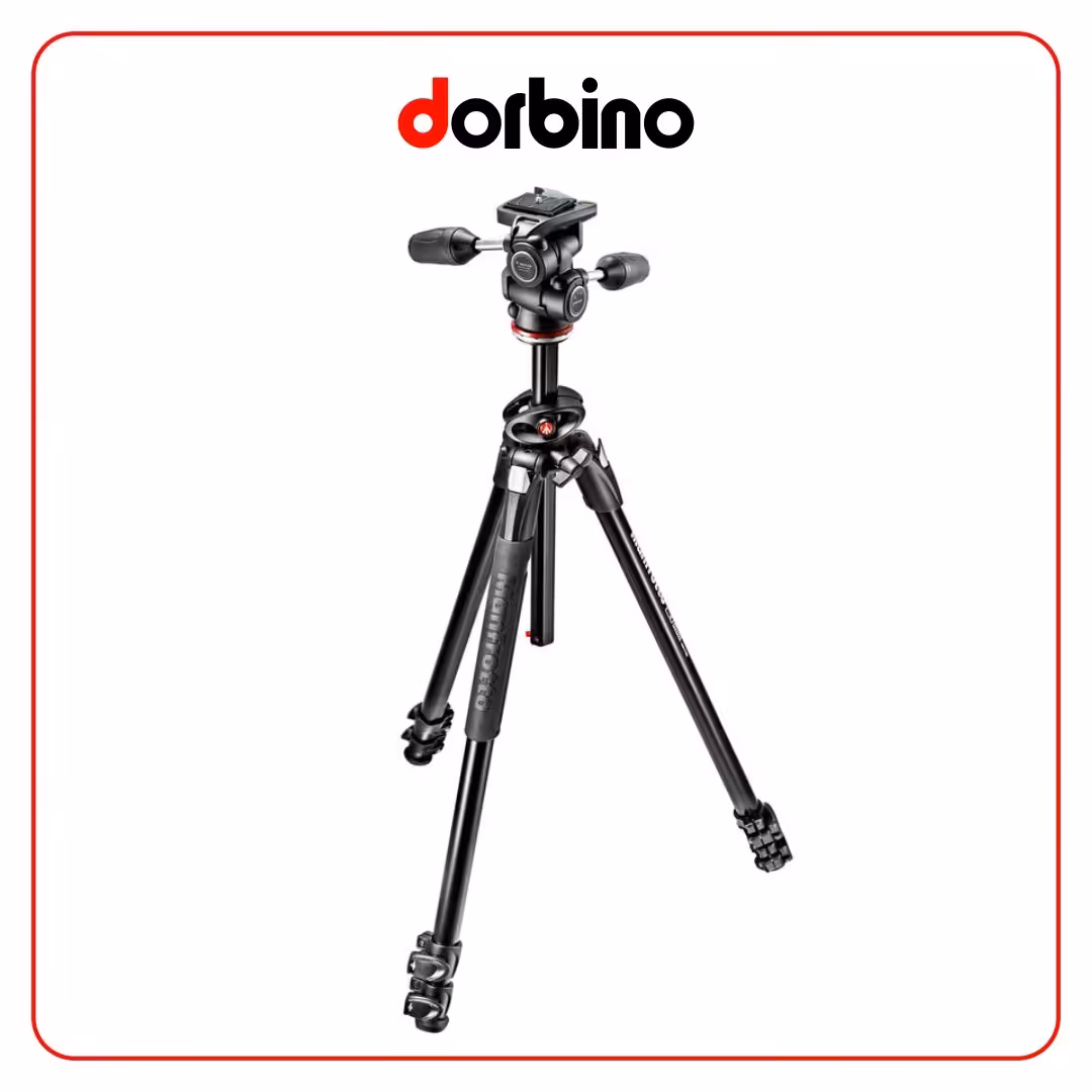 سه پایه مانفروتو Manfrotto MK290DUA3-3WUS Tripod with 3-Way Pan/Tilt Head - فروشگاه دوربین دوربینو