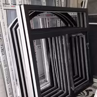 پنجره های دوجداره وینتک یک رو لمینت مشکی فول گالوانیزه سراسری یراق آلات ترک شیشه دوجداره 