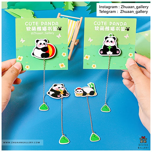 بوکمارک زنجیری Cute Panda طرح پاندا