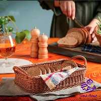 سبد بافت مستطیل طرح سمن زیبا