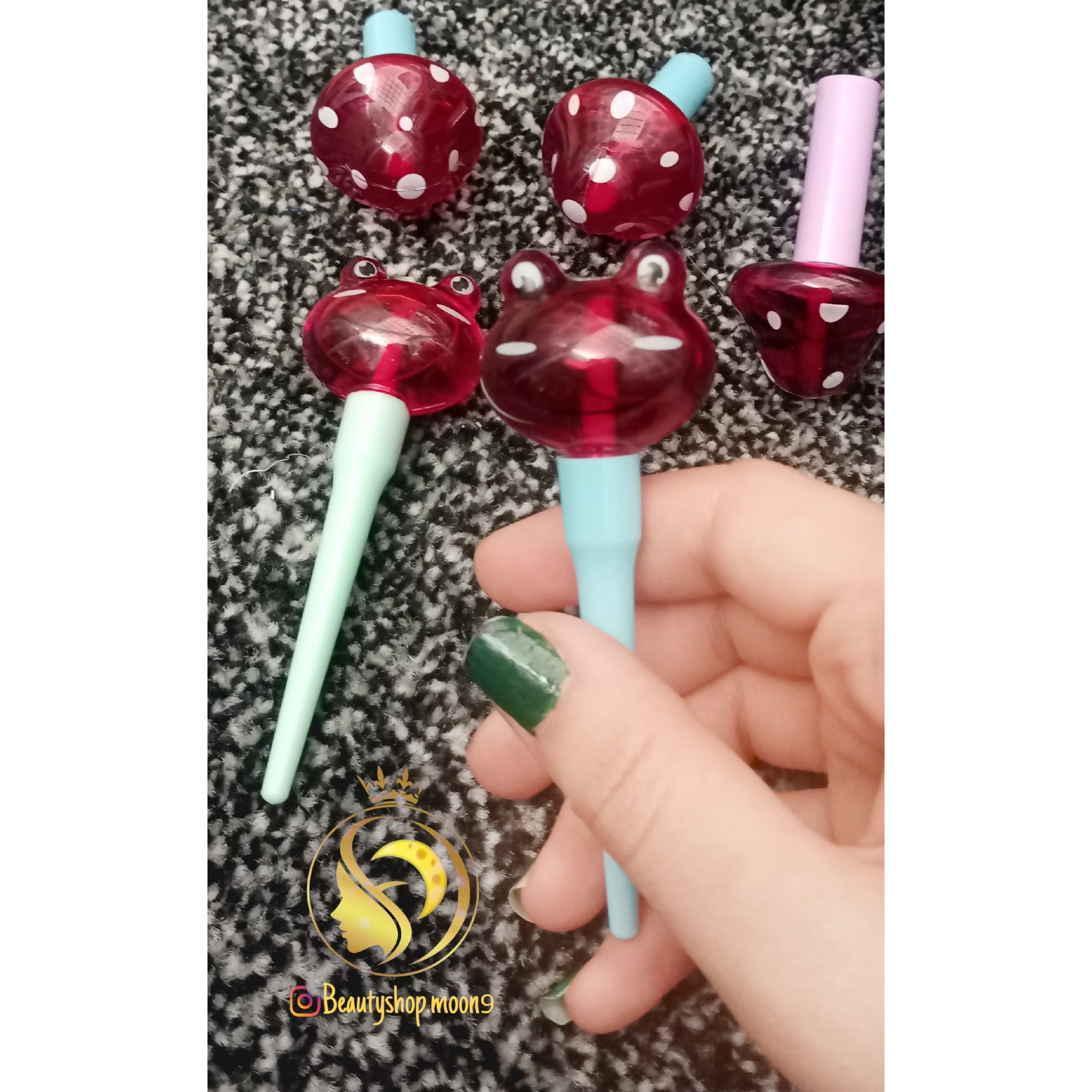 تینت لب طرح قارچ و قورباغه 